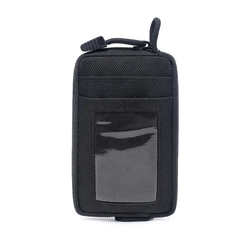 High Quality Card Bag Waterproof Durable Polyester Fabric Card Holder with Mountaineering Buckle Outdoor Small Wallet