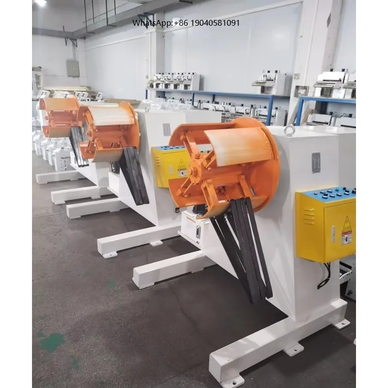 Automatic Steel Plate Straightener Coil Rewinding Machine Feeder Motor Tube Uncoiling Coiling Bearing for Metal Sheet Opening