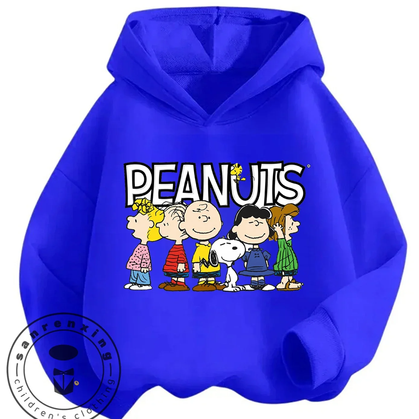 Daily Casual Hooded Top Cute Cartoon Print Winter Trendy Youth Wear Snoopy Boys Girls 3 14