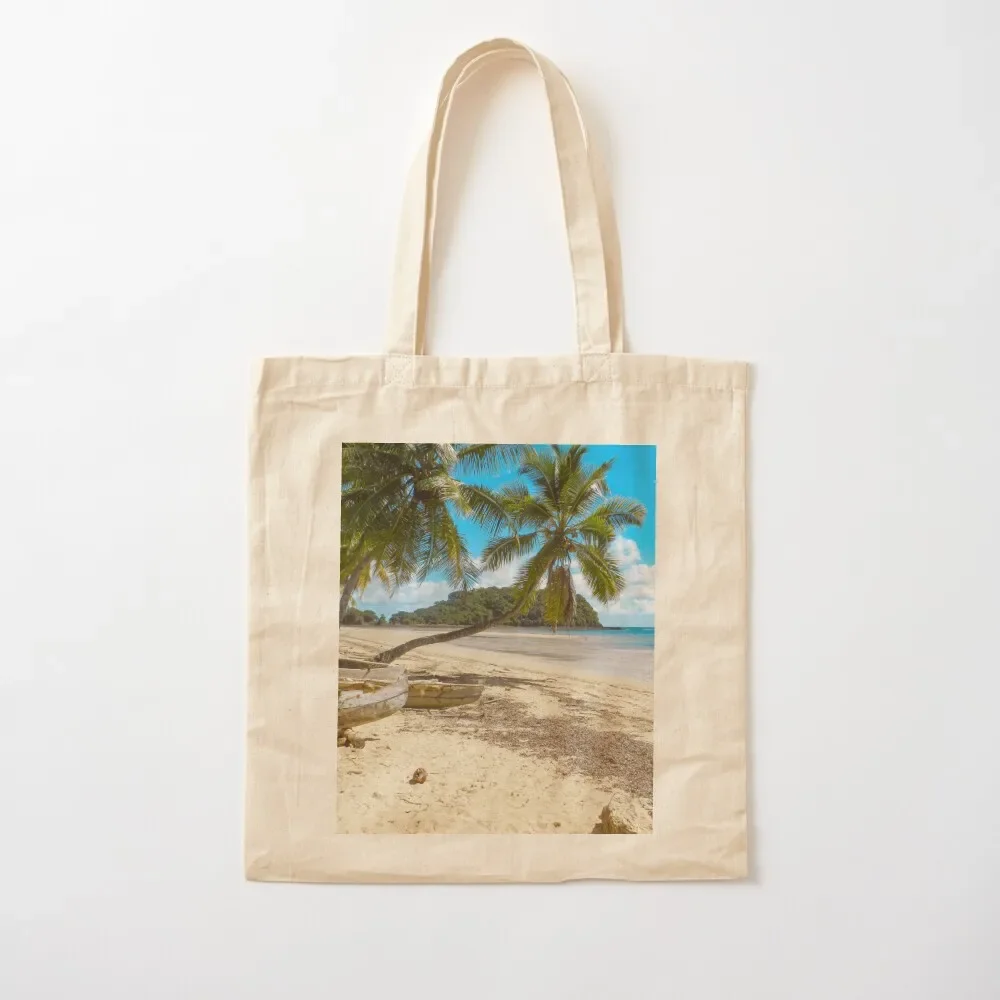 Tropical Island Palm Trees at a Beautiful Beach, Madagascar #1 Tote Bag Women bags reusable shopping bag Tote Bag