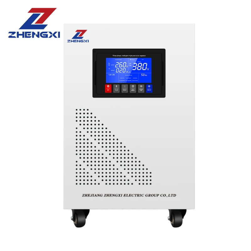 Automatic Three Phase Voltage Regulator Stabilizer 10kva-120kva AC Factory Use SVC SERVO Motor High Efficiency 380V3% Output CE