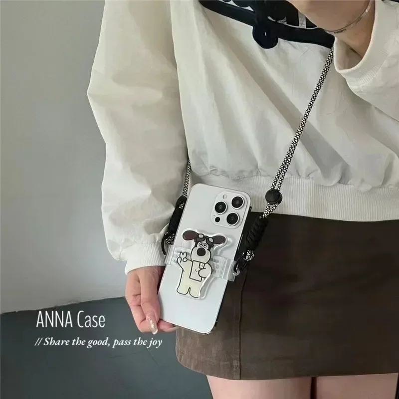 2024 Einstellbare Lange Handy Lanyard Umhängetasche Karte Hals Schnur Clip Hängen Lanyard Hängende Ornamente Charme Anti-verloren Lanyard