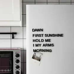 Nordic Style Creative Black and White Letter Refrigerator Sticker Magnetic Letter Magnet Home Decoration