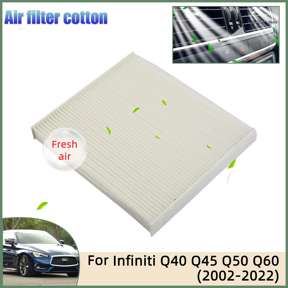 

Car Cabin Air Filter for Infiniti Q40 Q45 Q50 Q60 Carbon Fiber CF10743 27277-AR025 7B0819644 XC25870 AQ1119 042-2140 90068C