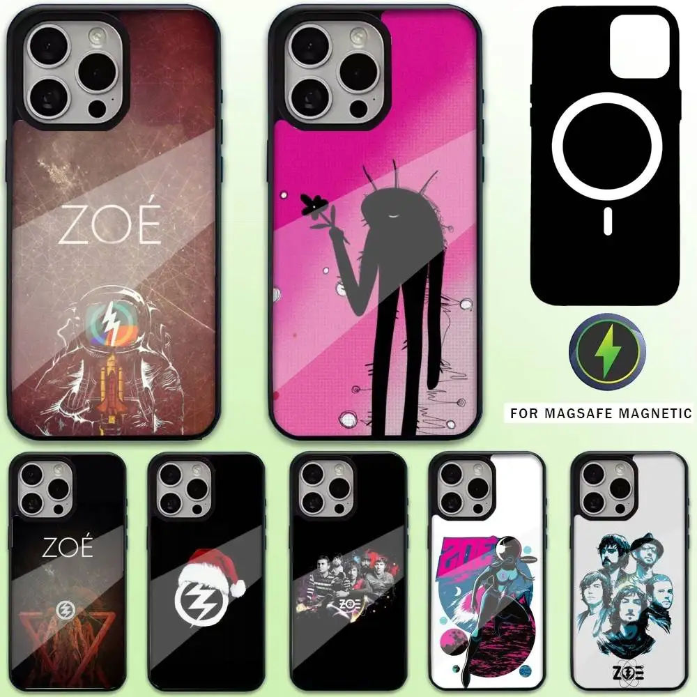 

Z-ZOE Band Phone Case For iPhone17,16,15,14,13,12,11 Plus,Pro Max Magnetic For Magsafe Wireless Charging