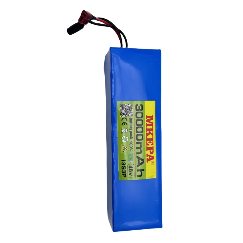 48V Hoge Capaciteit 48V Batterij 48V 30000mAh 1000W 13S3P Lithium-Ion Accu Voor 54.6V E-Bike Elektrische Fiets Scooter Met Bms