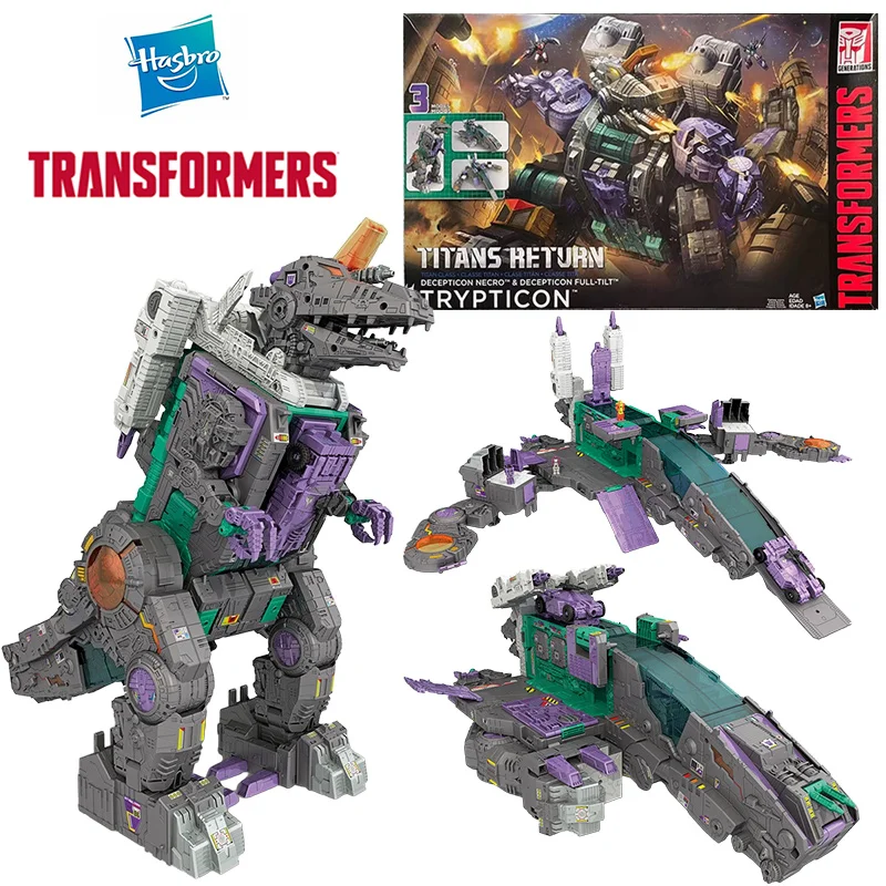 Hasbro-TransDevices Titans Return Trypticon Action Figure, 40cm, Classe Titian, Modèle, Kit, Jouet, Cadeau d'anniversaire, Collection, Original