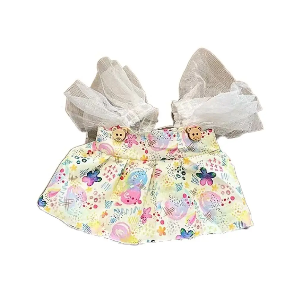 Vestido de Suspender para Boneca de 20cm, Roupas de Boneca Kawaii, Vestido de Estrela Mini Adorável, Saias para Bonecas Sem Atributos