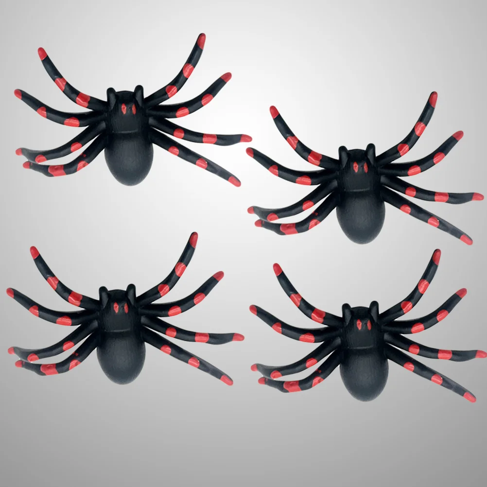 

4PCS Spider Shape Automobile Valve Core Tire Protect Caps(Red)