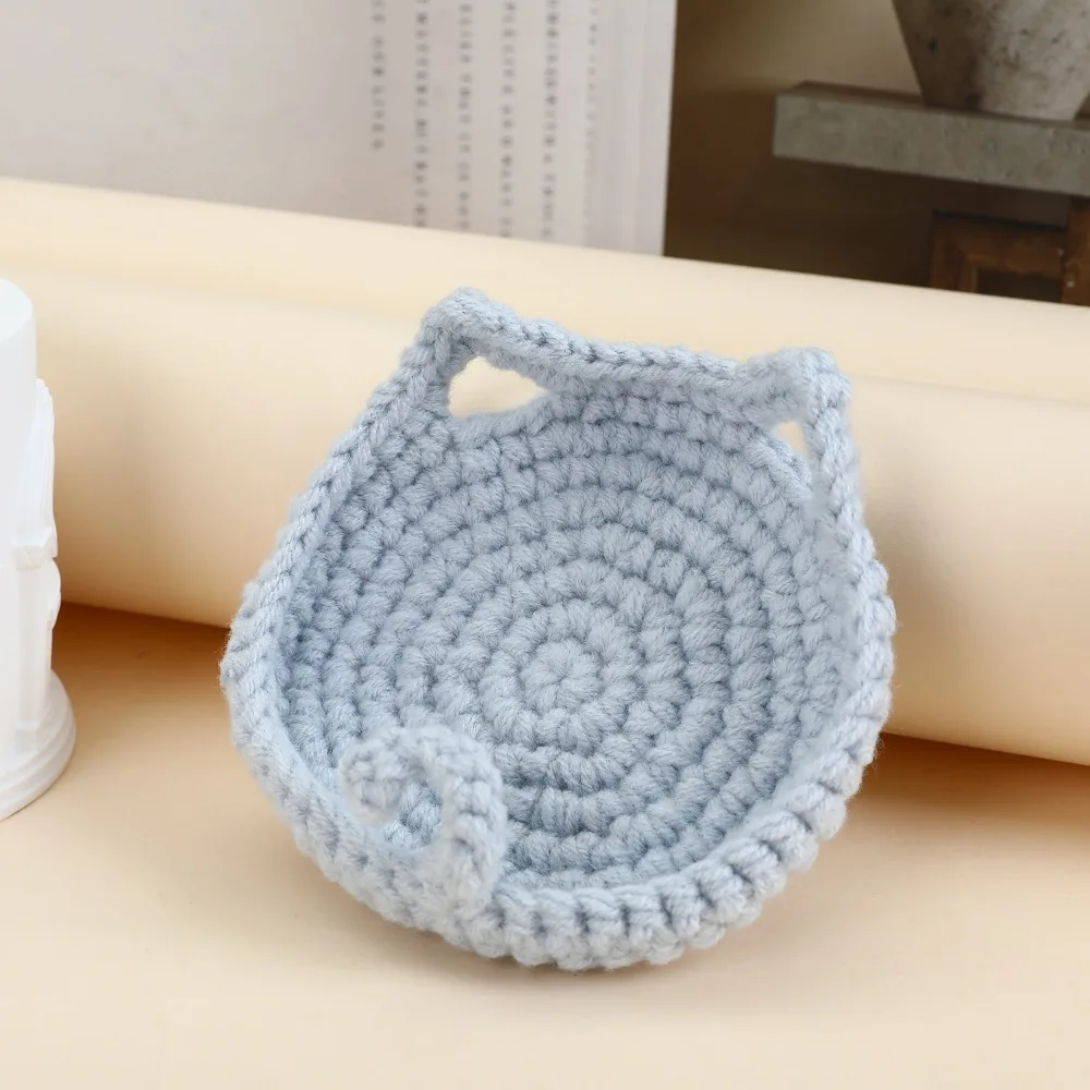 Creative Finished Crochet Animal Coaster Heat Resistant Absorbent Handwoven Coaster Funny Non-Slip Water Cup Mat Desk Decor