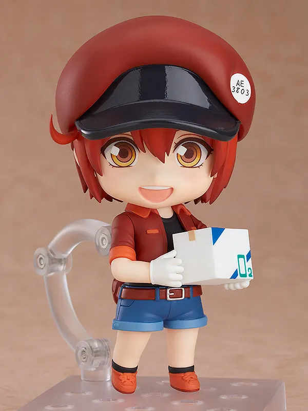 100% Original:Anime Cells at Work! Red blood cell Q version figma PVC Action Figure Anime Figure Model Toys Figure Doll Gift