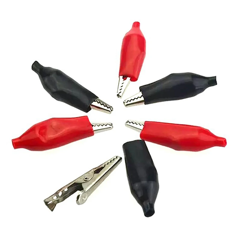 10Pcs 28mm Alligator Clips With Shell Alligator Clips Small Battery Power Clips Test Clips Small Metal Clamp