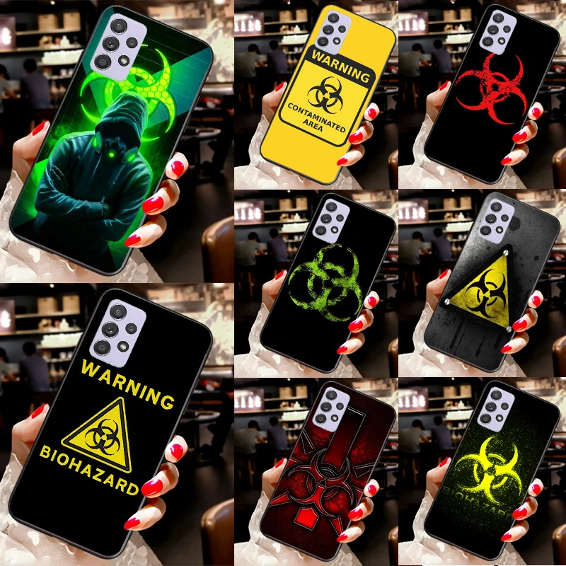 Biohazard Symbol For Samsung A52 A72 A32 A12 A22 A71 A51 A14 A54 A52S A34 A70 A13 A33 A53 A73 Phone Case