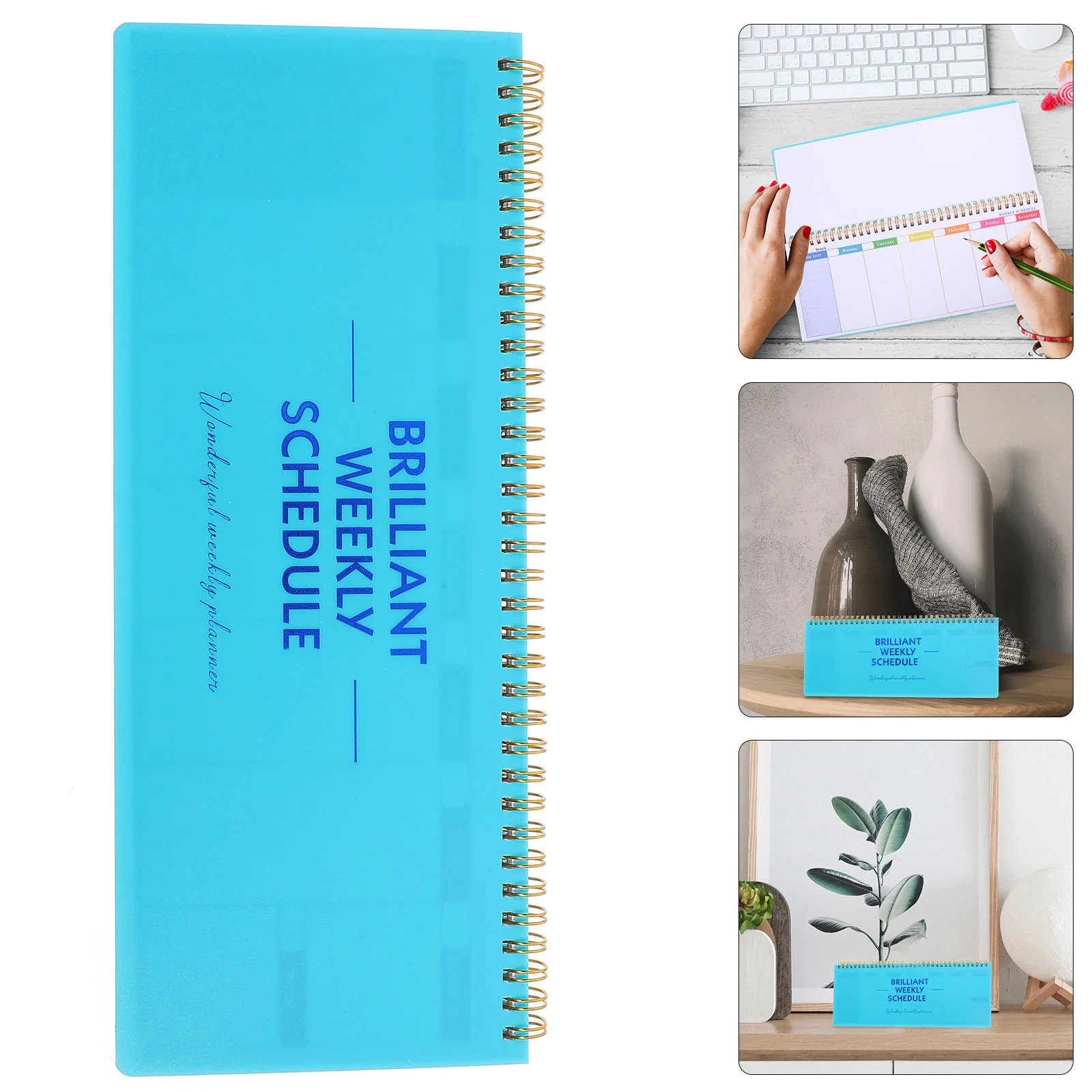 

The Notebook Weekly Planner Journal Diary Portable Wear-resistant Green Multi-function Organizer Agenda Notepad Student