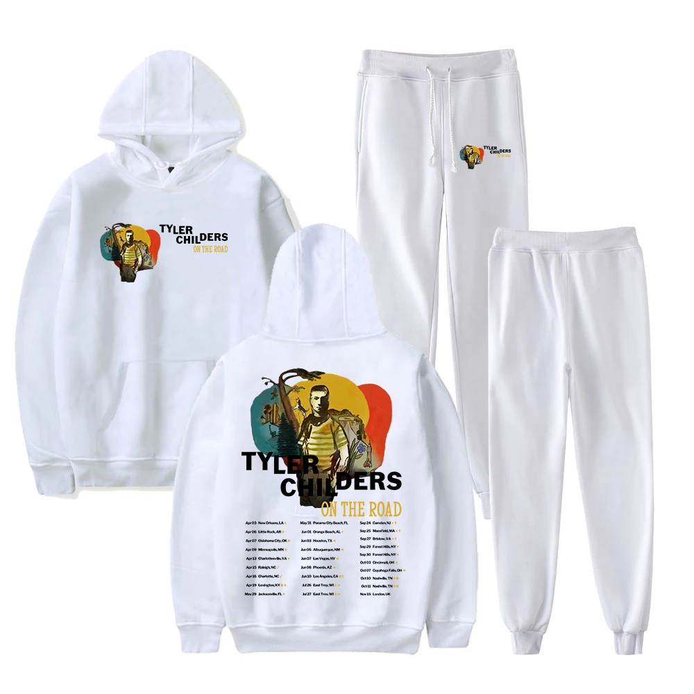Tyler Childers On The Road Tour Hoodie Jogger Pants Two Piece Set Sweatshirts+Sweatpants Women Men Trendy Outfit Sets