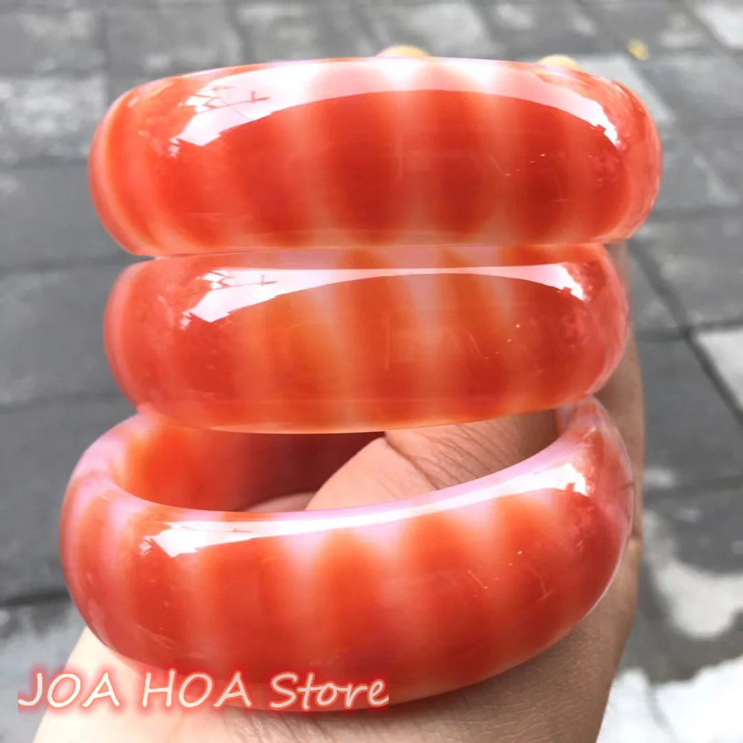 

Extremely Rare Natural Texture Tiger Pattern Bracelet Chalcedony Agate Jade Bangle Exquisite Jadeite Handring TOP Jewelry