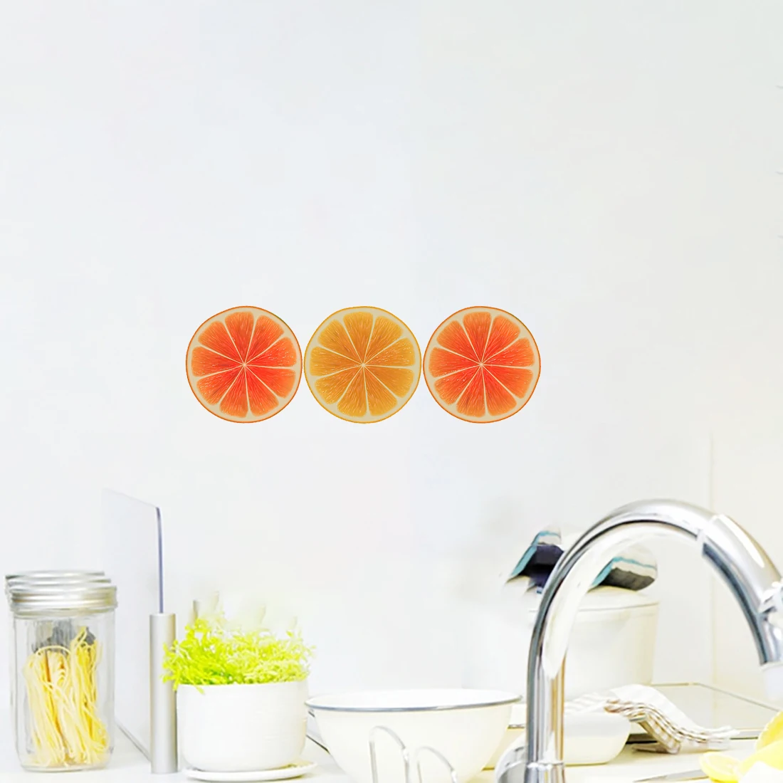 Three Ratels CO29 orange lemon Fruit PVC Wall Sticker for home DecorationToilet Decals Waterproof self pasting