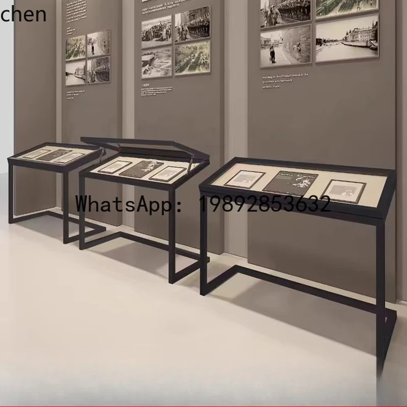 H1  Information Display Cabinet Museum Literature Medal Bill Dust Display Cabinet Book Counter