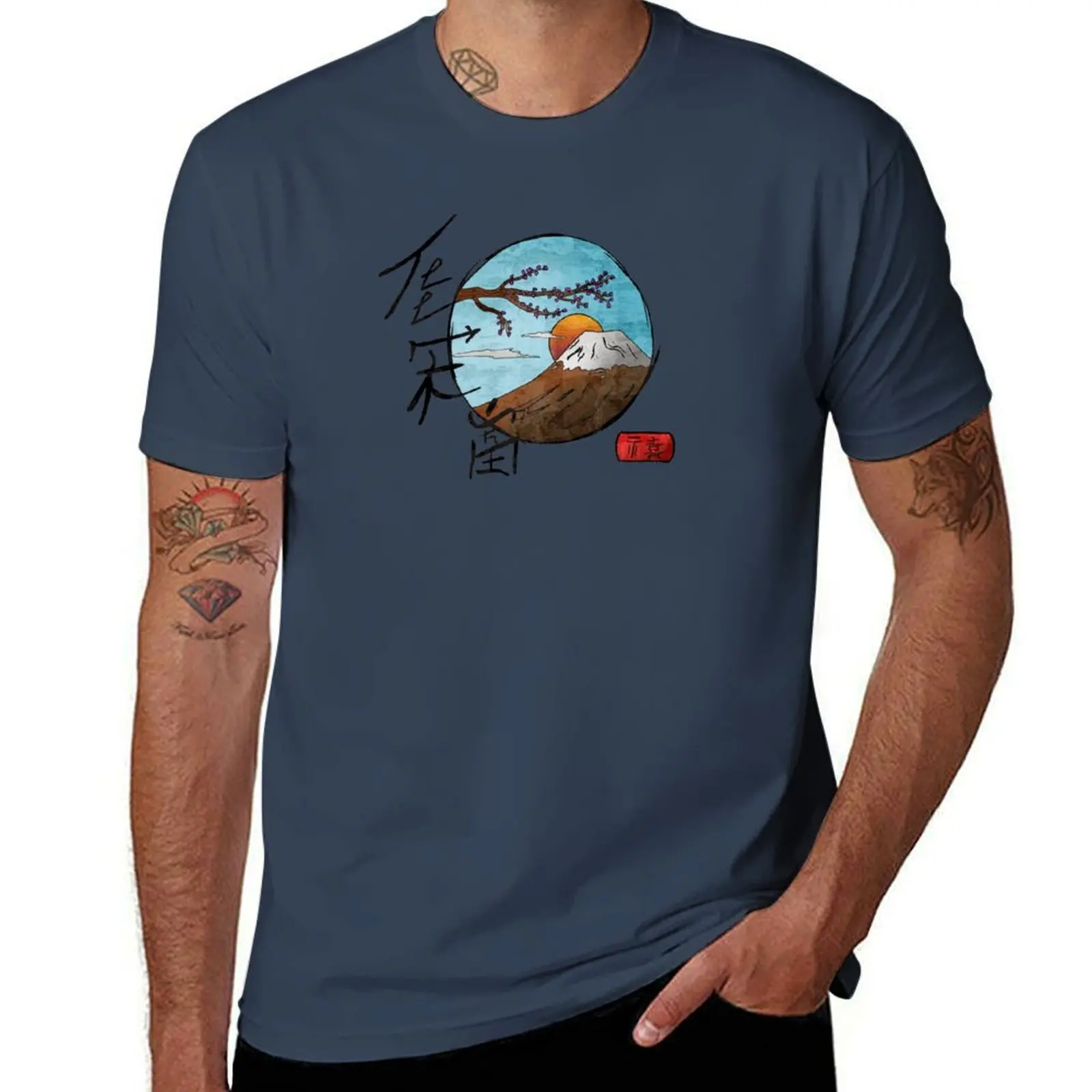 

Mt Fuji Cherry Blossoms T-Shirt t shirts with prints man t shirt luxury T-Shirt
