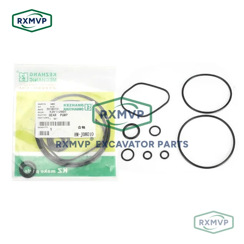 Kezhang Mechanic Excavator gear pump oil seal kit For Excavator K3V112 E320 E330C E312B hydraulic pump seals repair spare parts