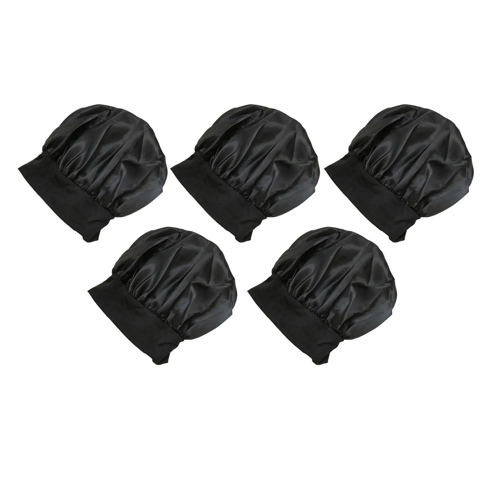 أغطية رأس من الساتان قابلة للتنفس مع عصابة رأس واسعة للاستخدام المنزلي وشعر أنيق #1
