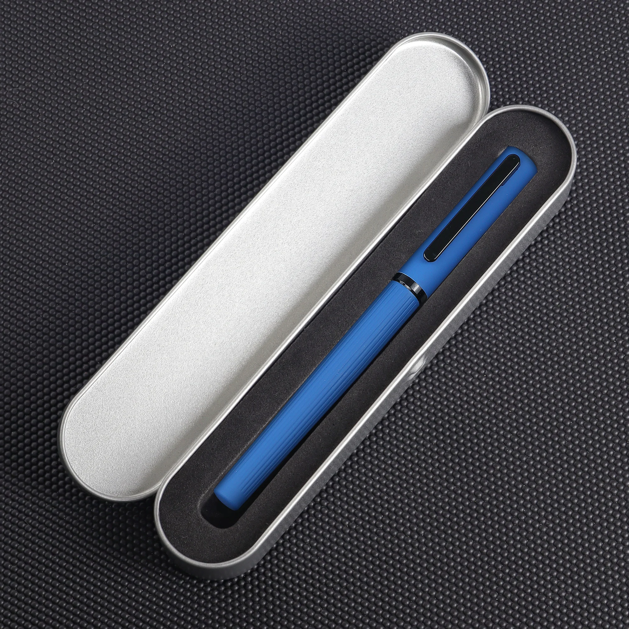 

1pc Blue Minimalist Pen with Box - Ballpoint or Gel Pen Optional, Durable and Smooth - Ideal for Students/Office Workers