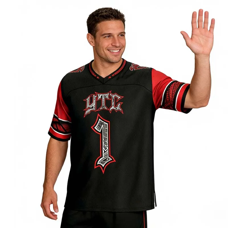 Roman Reigns No. 1 Black Soccer Jersey Printed Pattern High-Quality Fan Apparel Sports Jersey Breathable Team Jersey Men Women