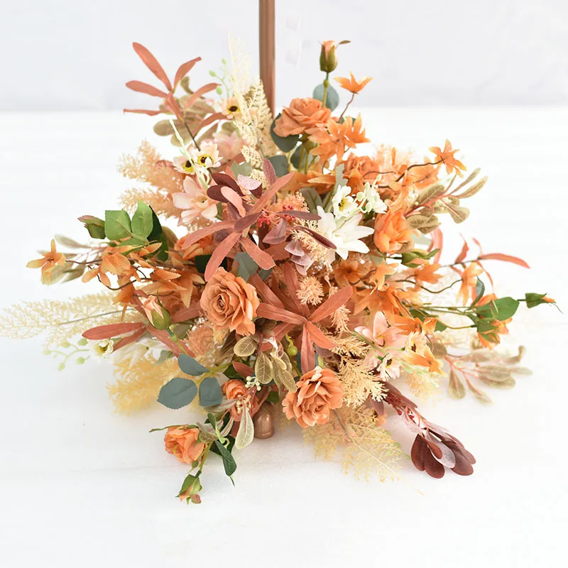 Flone Autumn Color Simulation Floral Set Series Wedding Scene Window Background Bar Artificial Flower Row Home Decoration