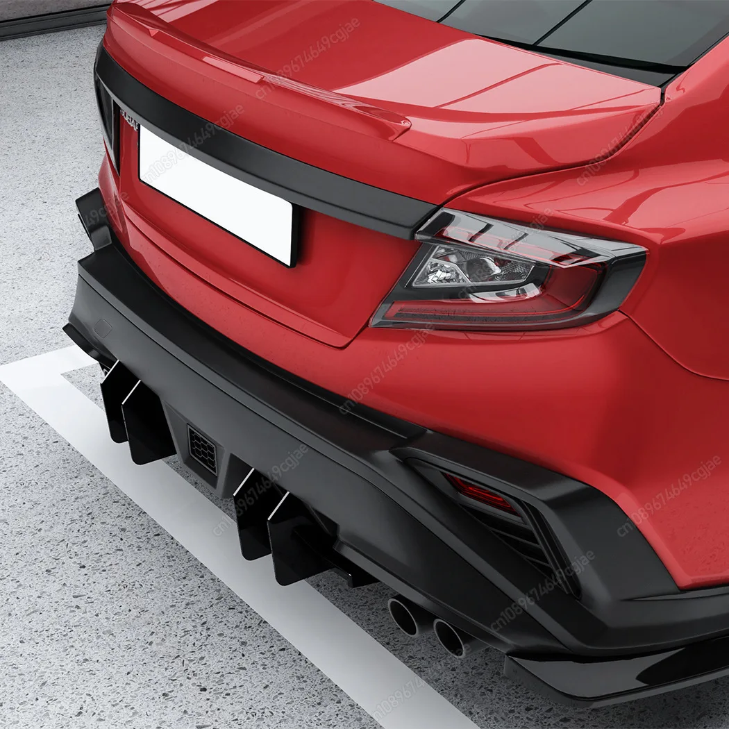 

For Subaru WRX STI 2022 2023 2024 2025 Gloss Black ABS Car Rear Bumper Diffuser Rear Side Splitters Spoiler Lip Body Kit Tuning