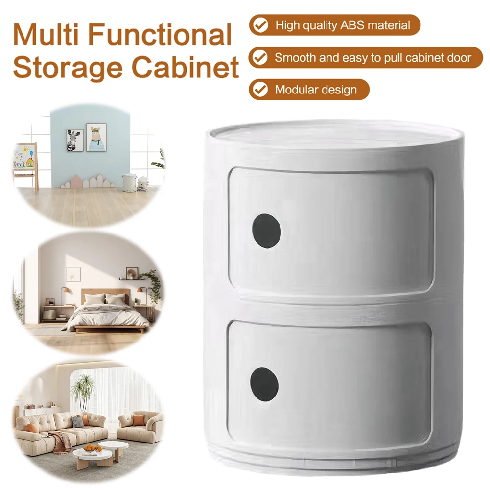 2/3-lagiger nordischer runder Nachttisch für Schlafzimmer, kleiner Beistelltisch, moderner kleiner