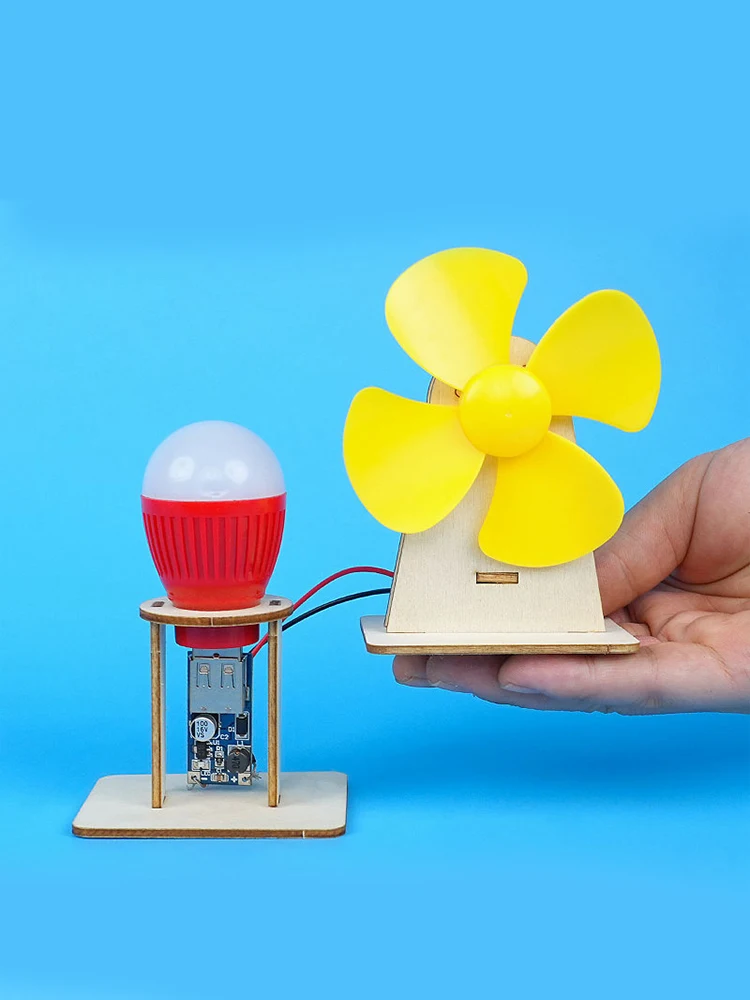 Juguetes científicos para niños, Kit de aprendizaje de física tecnológica STEM DIY, modelo de generador de energía eólica, material didáctico divertido, juguetes educativos