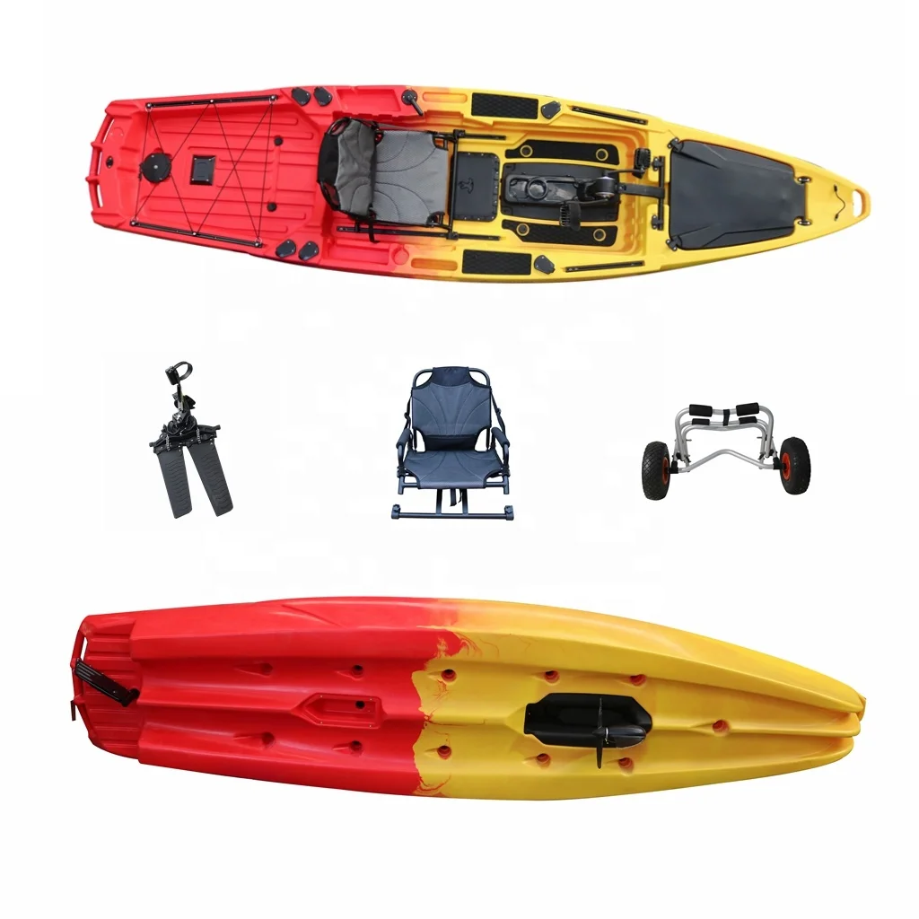 

Vicking Factory Supply 3.9m 1 Person Sit on Top Fishing Pedal Kayak Hard Plastic Material Professional Fishing Kayak