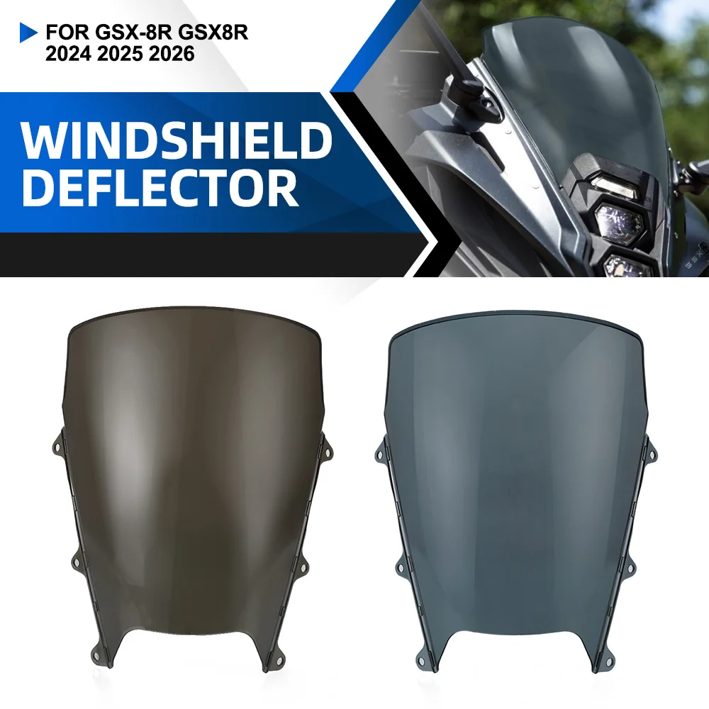 

Windscreen For SUZUKI GSX 8R GSX-8R GSX8R 2024 2025 2026 Motorcycle Windshield Protector Touring Double Bubble Wind Deflector