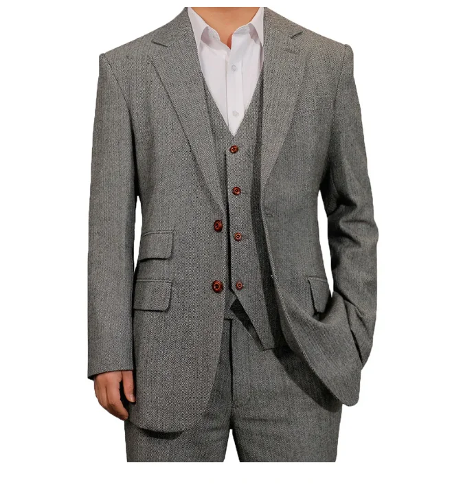 Custom Made To Measure Mens Tweed Jacket Men,Grey Mens Herringbone Coat,Custom Mens Tweed Coat Tweed Fall Winter Sport Coat