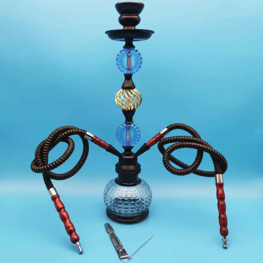 Arabian Hookah Accessories Double Hose Hookah Full Set Medium size shisha Bar Accessories Birthday Gift