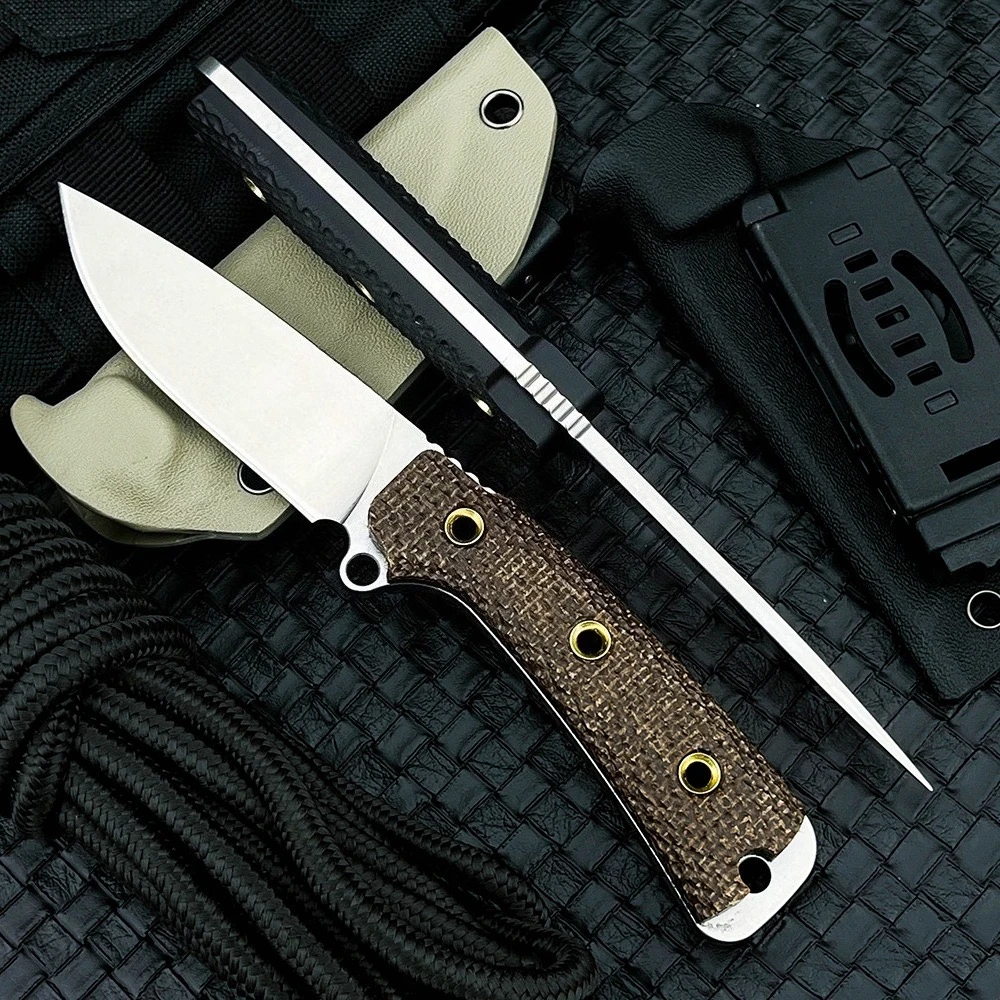 

Нож с фиксированным лезвием для выживания с ножнами 8Cr13MoV, лезвие и ручкой из микарты для бушкрафта, кемпинга, охоты, рыбалки, уличный инструмент
