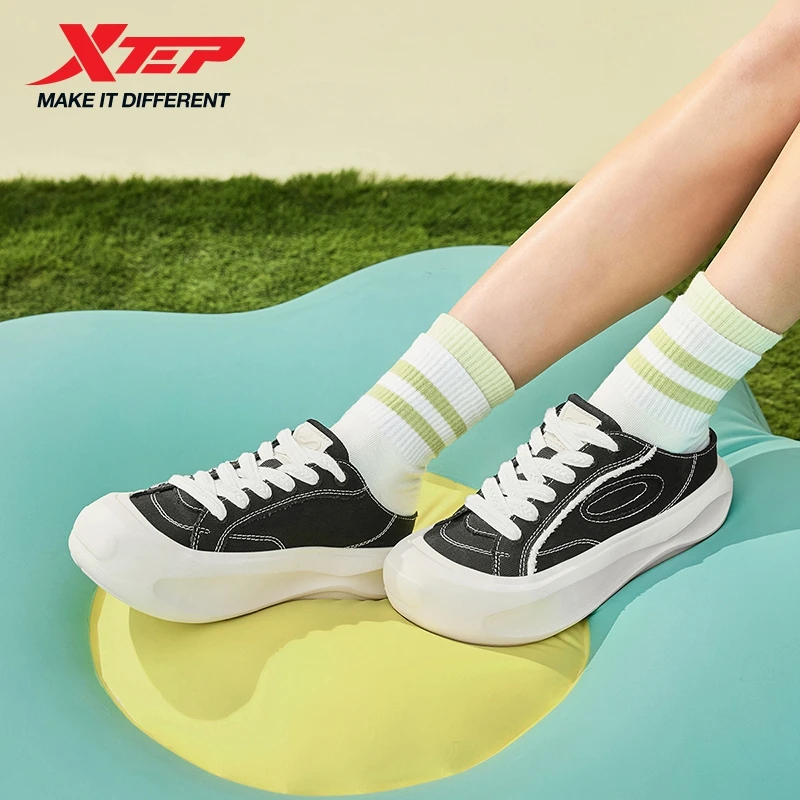 Xtep Starfall Leisure Shoes for Women 2025 Summer Thick-soled Lightweight Fashion Street Style Skateboarding Shoes 875218310017