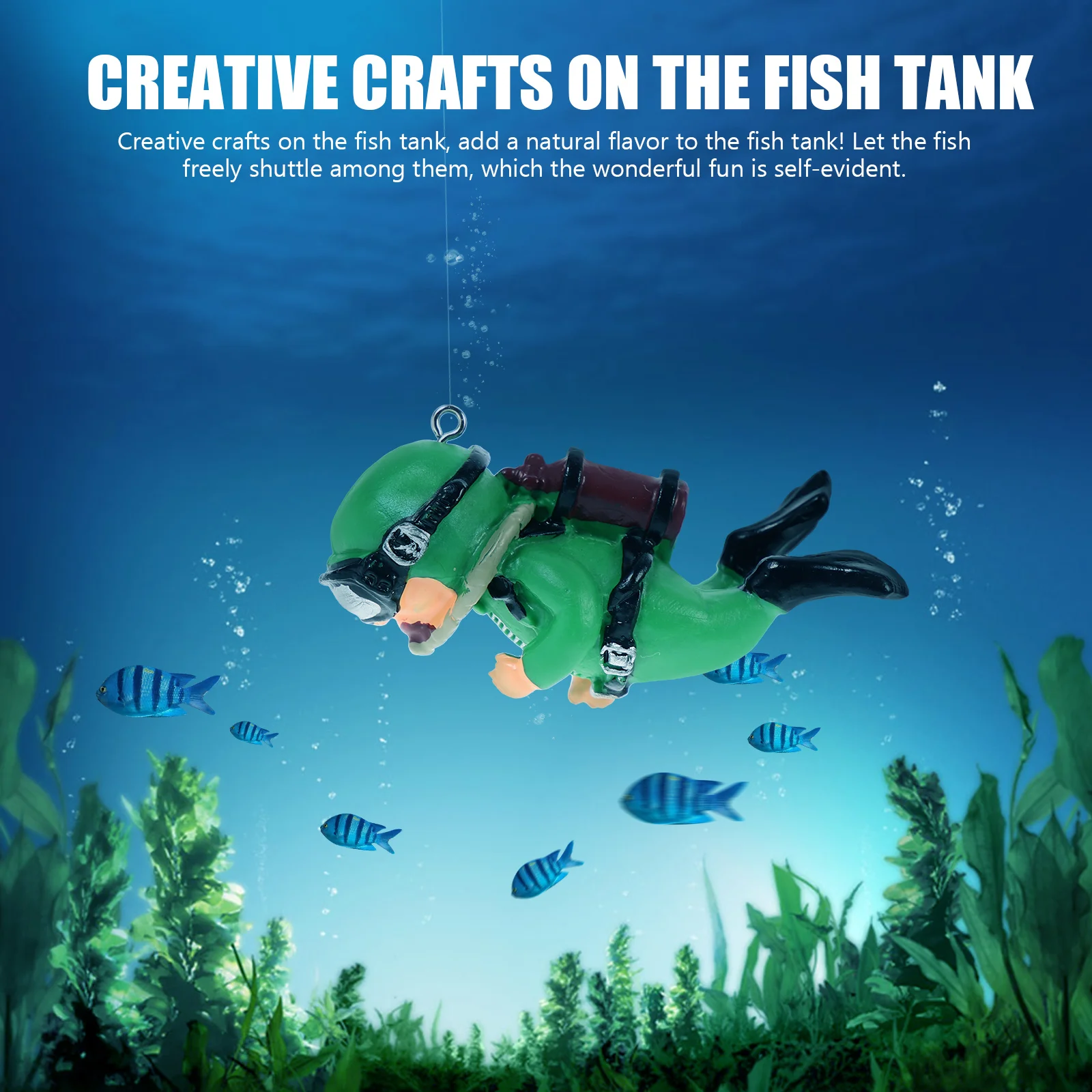 

Aquarium Ornaments Swimmers Diver Figurine Fish Tank Decorations Floating
