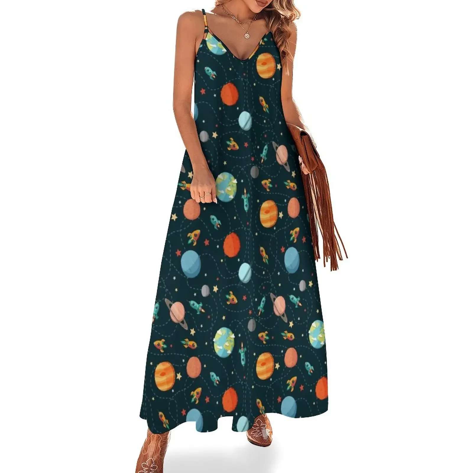 

Space Adventure Sleeveless Dress summer dress korean women women's fashion dresses