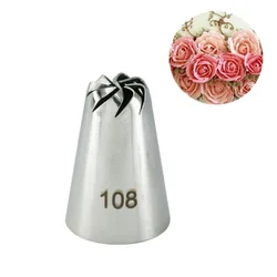 Russian Drop Rose Icing Piping Nozzles Stainless Steel Flower Mouth Cream Pastry Tips Nozzles Bag Cake Decorating tools