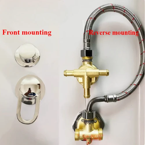 Imagen 2 del producto Grifo mezclador de ducha con salida de 2/3/4/5 vías, grifo de baño separado de latón, interruptor de agua fría y caliente, control de válvula ajustable