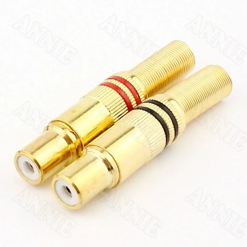 

10pcs/lot AV Wired Socket RCA Female Welding Jack Audio And Video Extension Plug