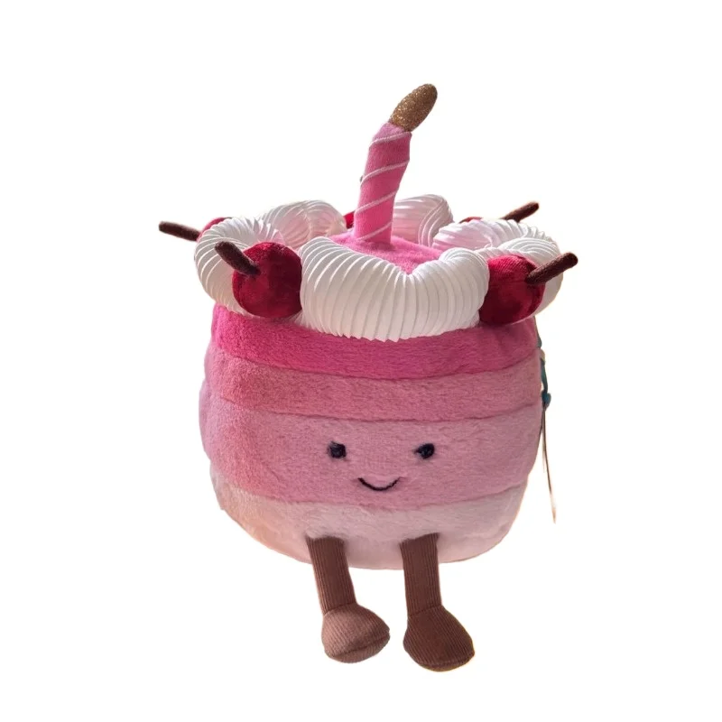 

2026 New Cherry Cake Plush Toy Cute Anime Soft Stuffed Doll Kawaii Birthday Gift Room Decoration Collectible Plushie