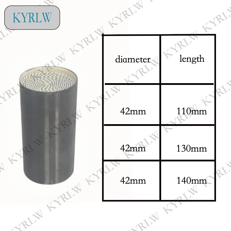 Motorcycle Exhausts System  42*110/130/140mm Euro3/4/5/6 Catalytic Converter Metal Honeycomb Substrate Motorcycle Catalyst