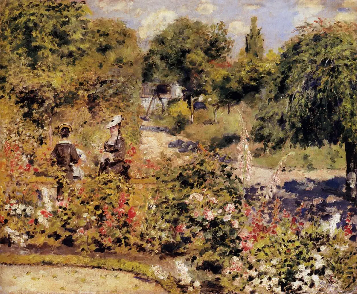 

The Garden at Fontenay,1874 Pierre Auguste Renoir Oil Painting Reproduction for Home Decor Canvas Wall Art Picture Hand Painted