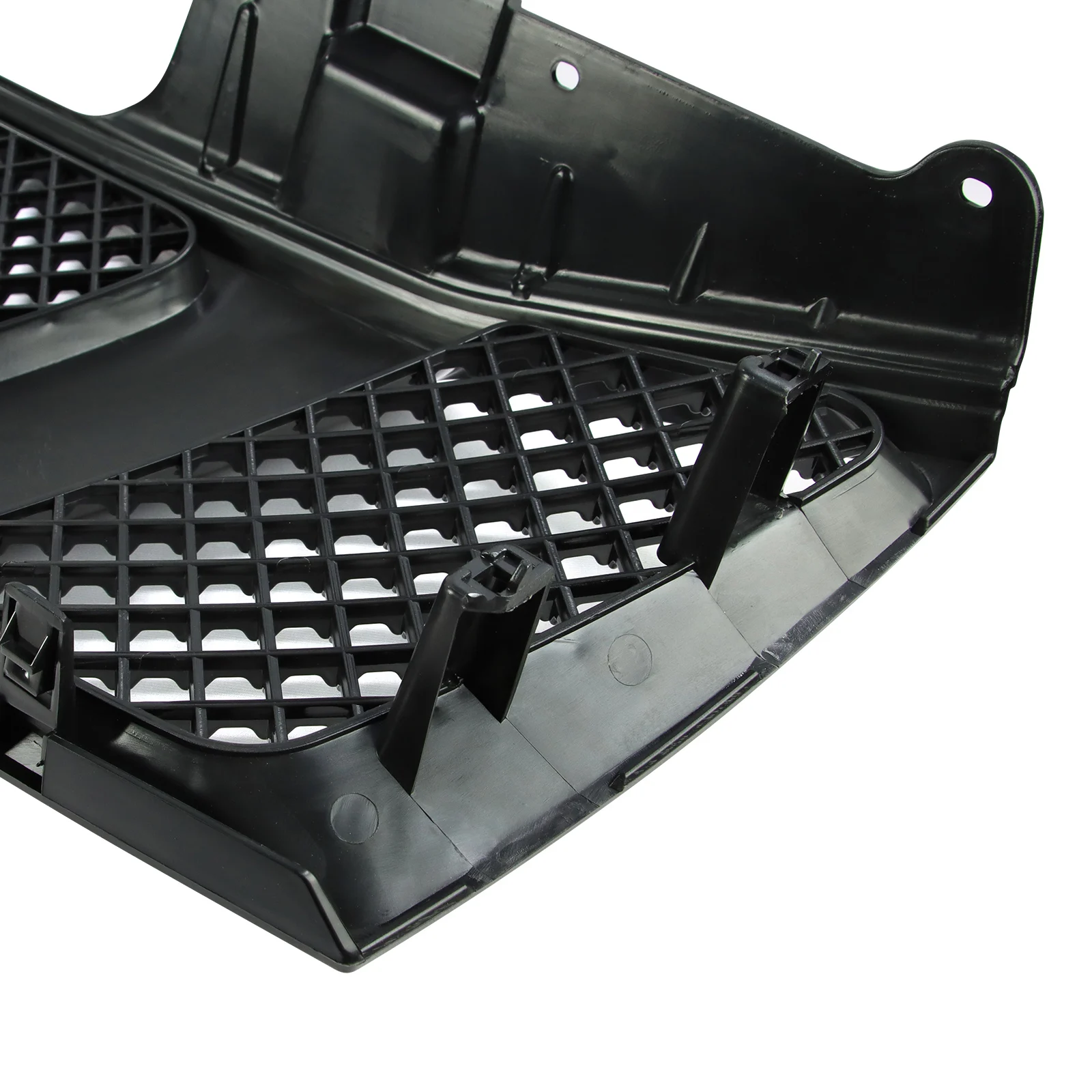 شواية أمامية لـ 2005-2008 Nissan Navara Frontier D40 شبكة سوداء لامعة #2