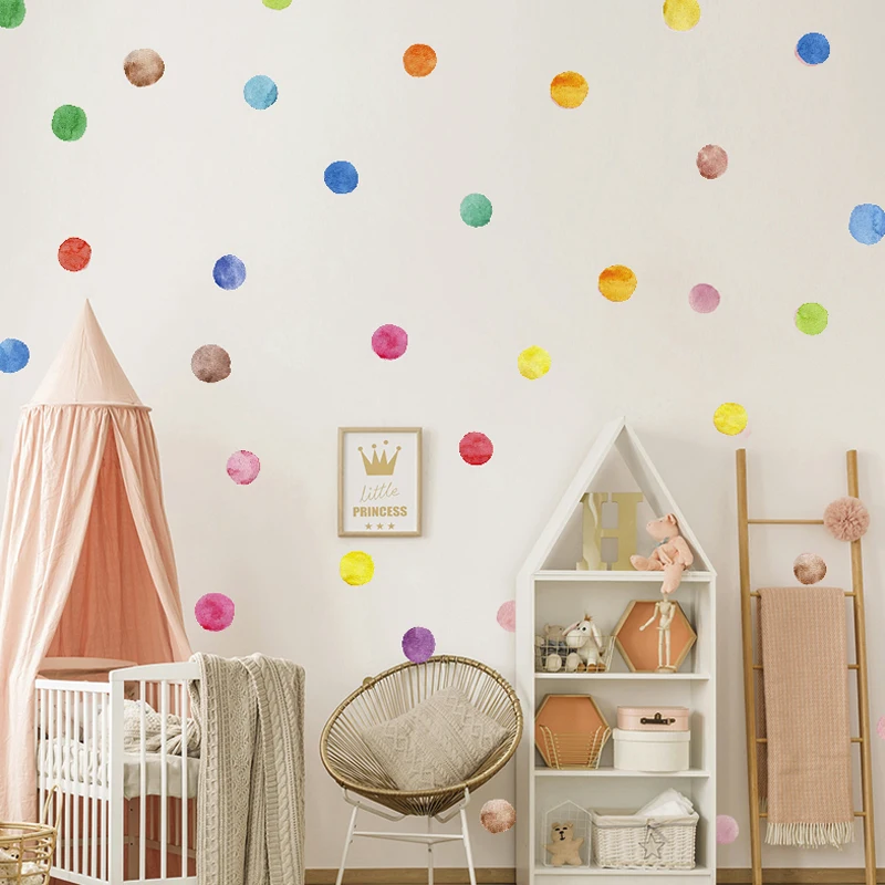 29 Pcs/Set PVC Baby Wall Decals Colored Polka Dots Creative Stickers for Children Vinyl Nursery Room Decoration