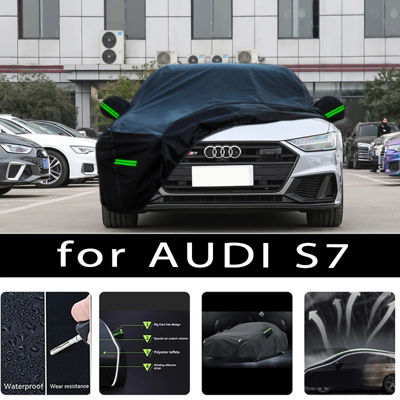 

For AUDI S7 Car Covers Outdoor Waterproof Sun Rain Snow Protection UV Auto Cover 190T Car Protective Full Covers