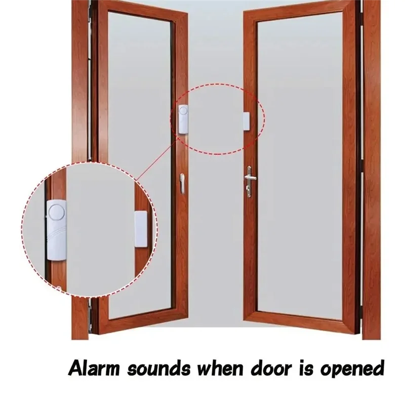ABKQ-Door Magnetic Alarm Home Anti-Theft Door Opening Sensor 10 Pcs Wireless Door Andwindow Anti-Theft Alarm