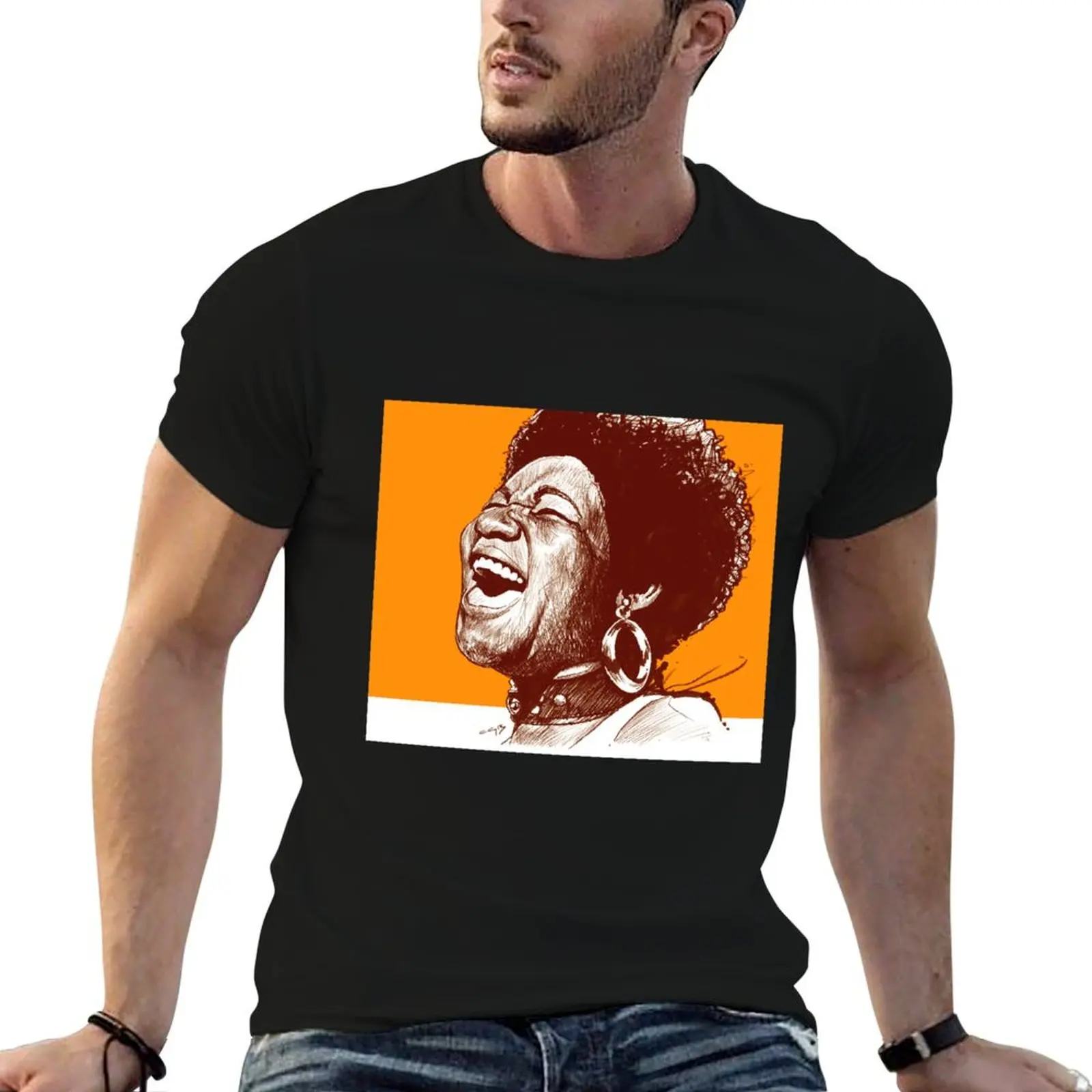 

Aretha Franklin T-Shirt men t shirt cotton 100% mens graphic t shirts T-Shirt
